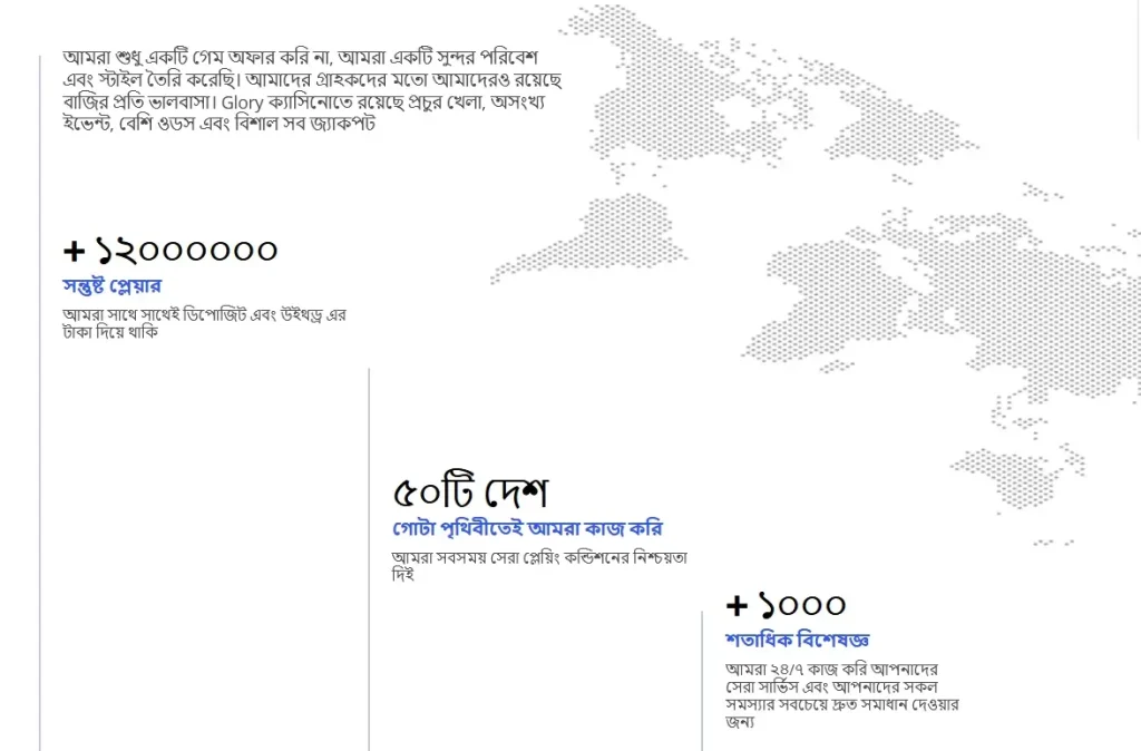 Glory Casino বৈশিষ্ট্য