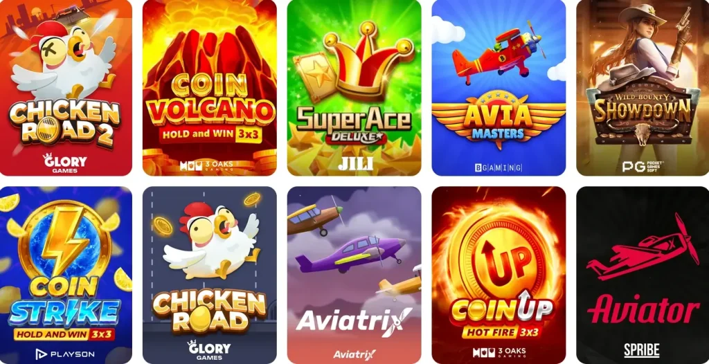 Glory Casino জনপ্রিয় গেম